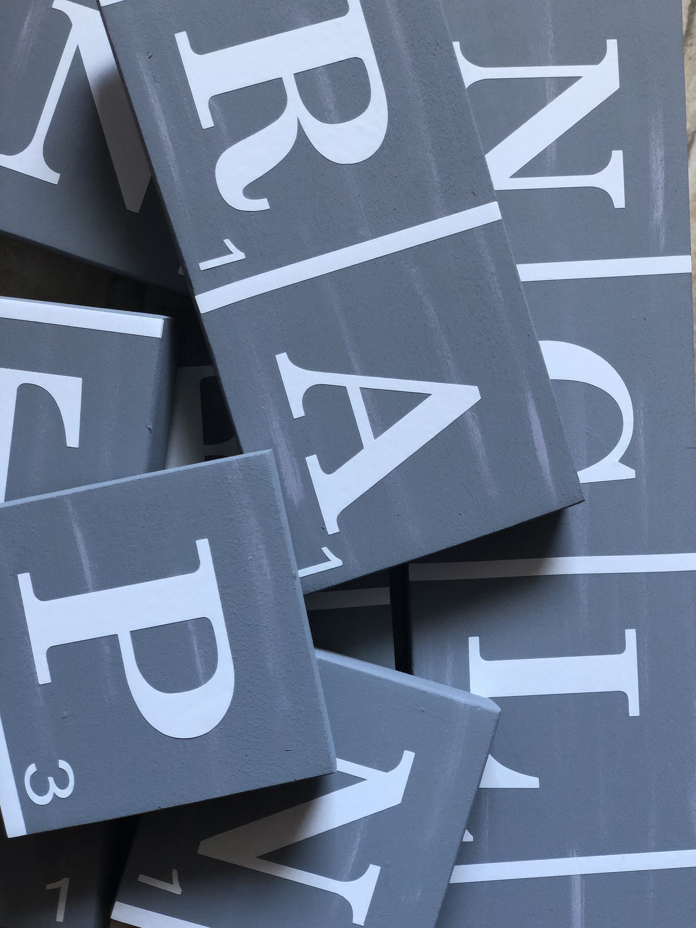 Personalized Wooden Scrabble Family Name Tiles Wall Decor Etsy