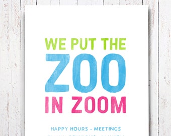Funny Card for Coworker, Working from Home, Card for Girlfriend, Best Friend Card, Zoom Happy Hour Card for Colleague, Work Humor. F211