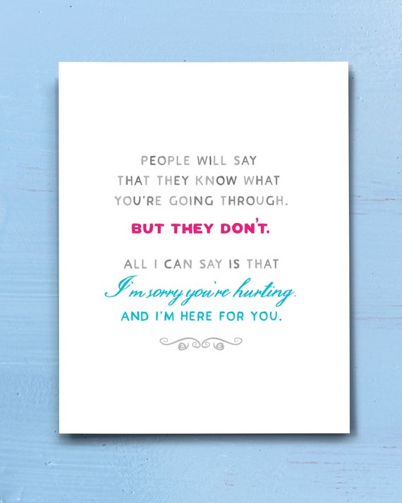Empathy Card Sympathy Card Sorry For Your Loss Condolence Card Here If You Need Anything 126 Thinking of You Bereavement Card