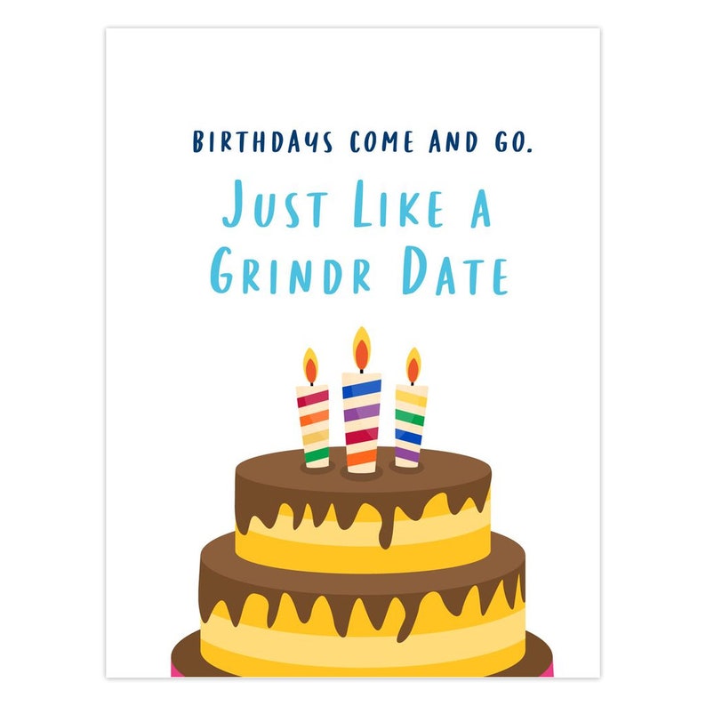 Grindr Date Gay Birthday Card, Inappropriate Card For Him, Funny Birthday Card, Gay Friend, Adult Humor For Boyfriend, Gay Brother. B210 image 5