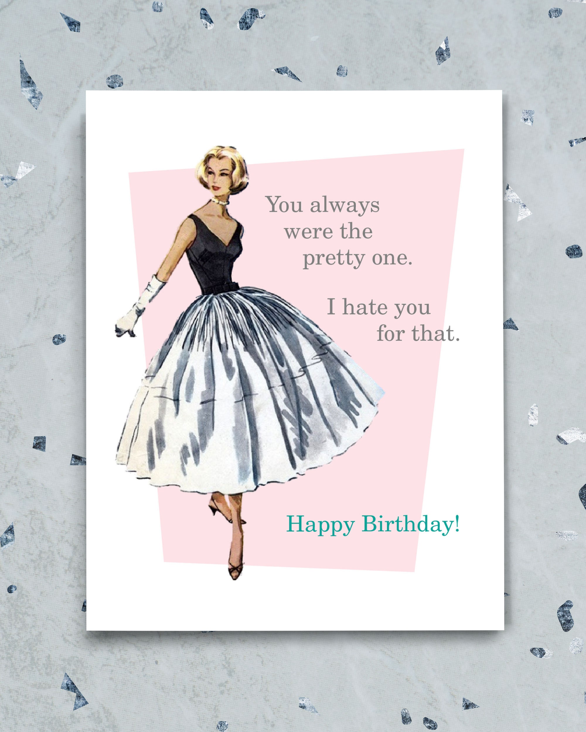 Funny Retro Birthday Card Sarcastic Birthday Card for Her - Etsy Funny Retro Birthday Card Sarcastic Birthday Card for Her - Etsy
