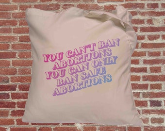 Feminist tote bag, pro choice, Reusable bag, reproductive rights,