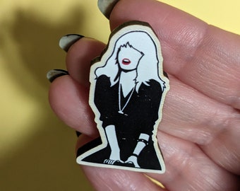 Grease 2 Cool Rider wooden pin badge