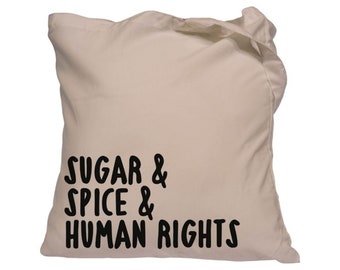 Feminist tote bag, Reusable bag, human rights,