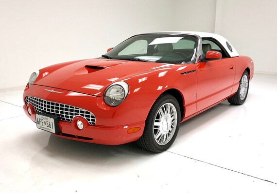 2003 Ford Thunderbird Poster | Red Car, Garage Art (24x36 Inches