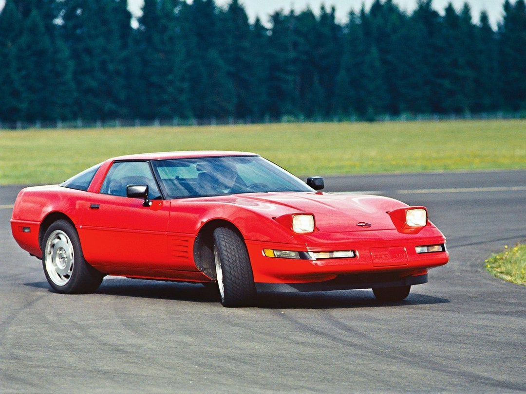 1993 C4 Corvette Red Poster 24x36 Inches Etsy