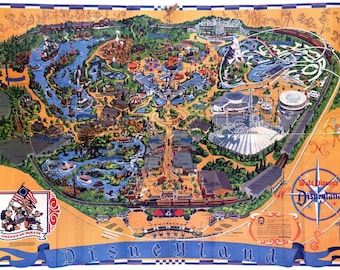1976 Disneyland Map Reproduction Poster 24x36 Inches - Etsy