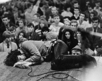 Jim Morrison Laying Down on stage POSTER 24 X 24 Inches