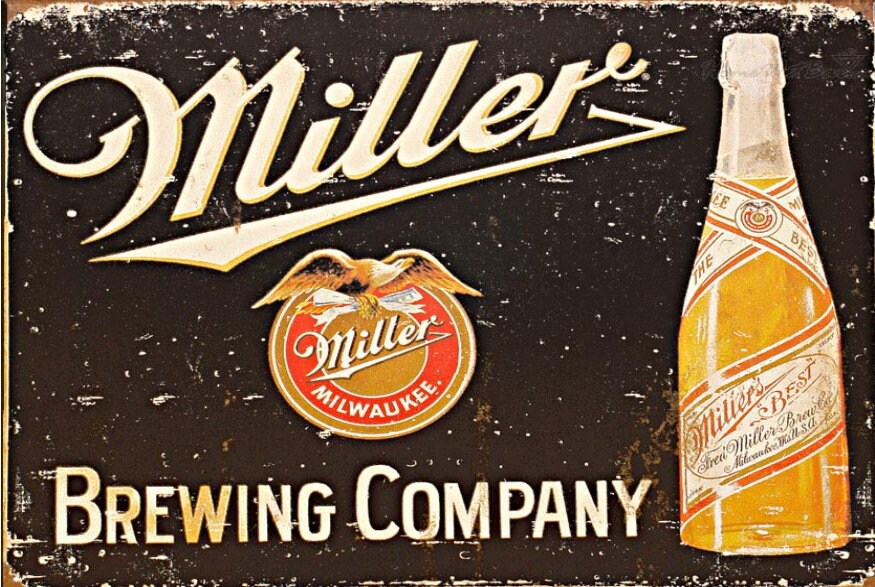 Miller brewing Company Tin Sign 12x8 inches Etsy