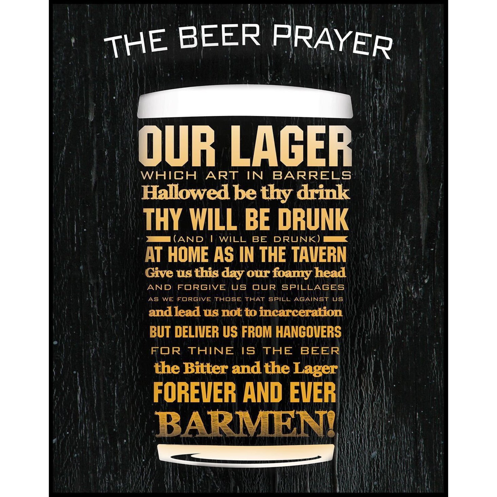 Beer prayer Tin Sign 12x8 inches Etsy