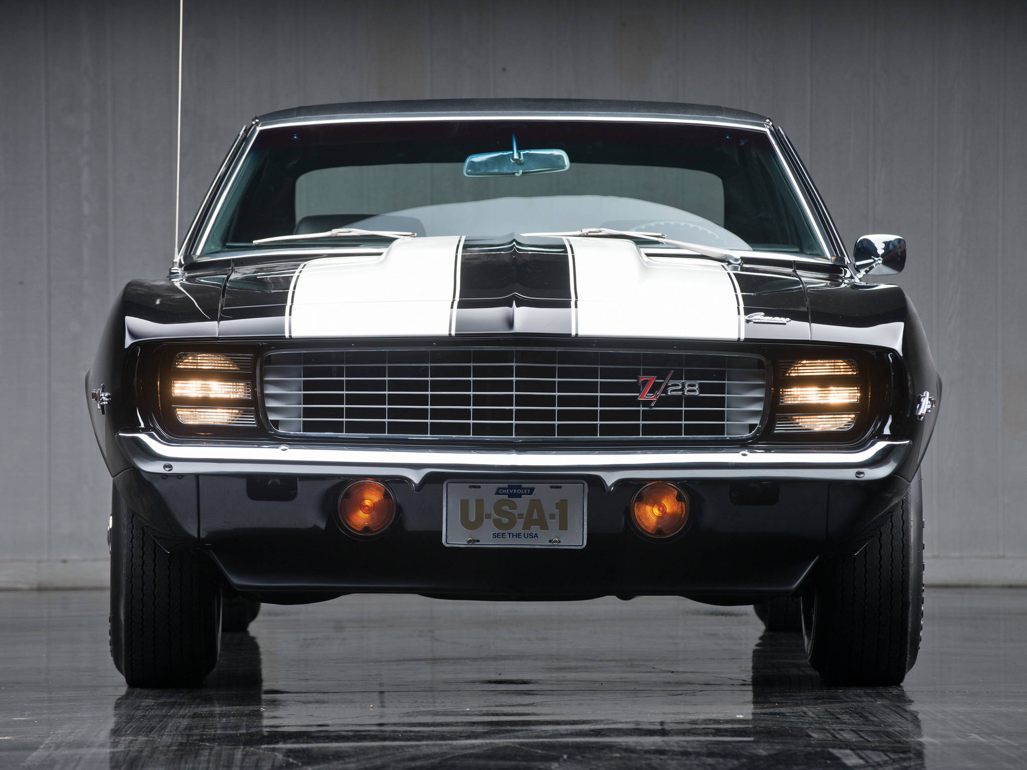 1969 Chevrolet Camaro Z28 Rs Classic Front Poster 24x36 Inches Etsy