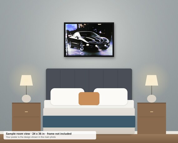1985 Chevrolet Camaro-z-28 (black White ) | Poster | 24x36 Inches