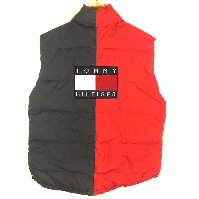 Vintage 90s Tommy Hilfiger Reversible Vest Size L Etsy