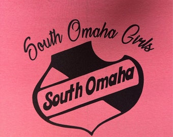 South Omaha Girls Shield Shirt Pink