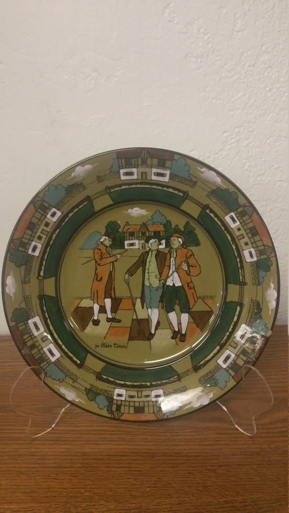 Deldare Ware Buffalo Pottery Plate Etsy