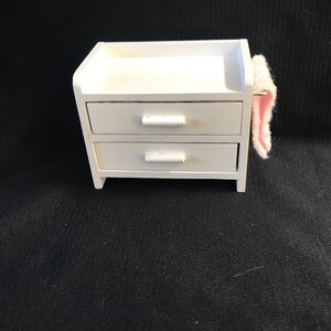 Vintage Dollhouse Furniture- Rare, Handmade, Artisan Changing Table in Excellent Condition