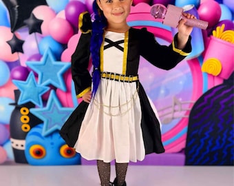 Girls Rumi KPop Demon Hunters Inspired Dress, Rumi Costume, KPop Costume, Girls Clothing