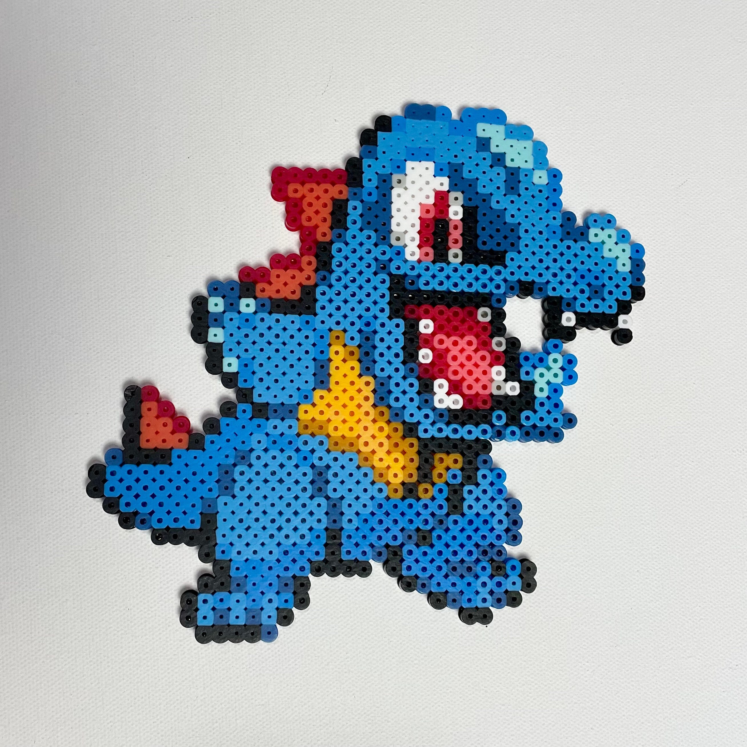 Pokemon Totodile Perler Bead Art Etsy
