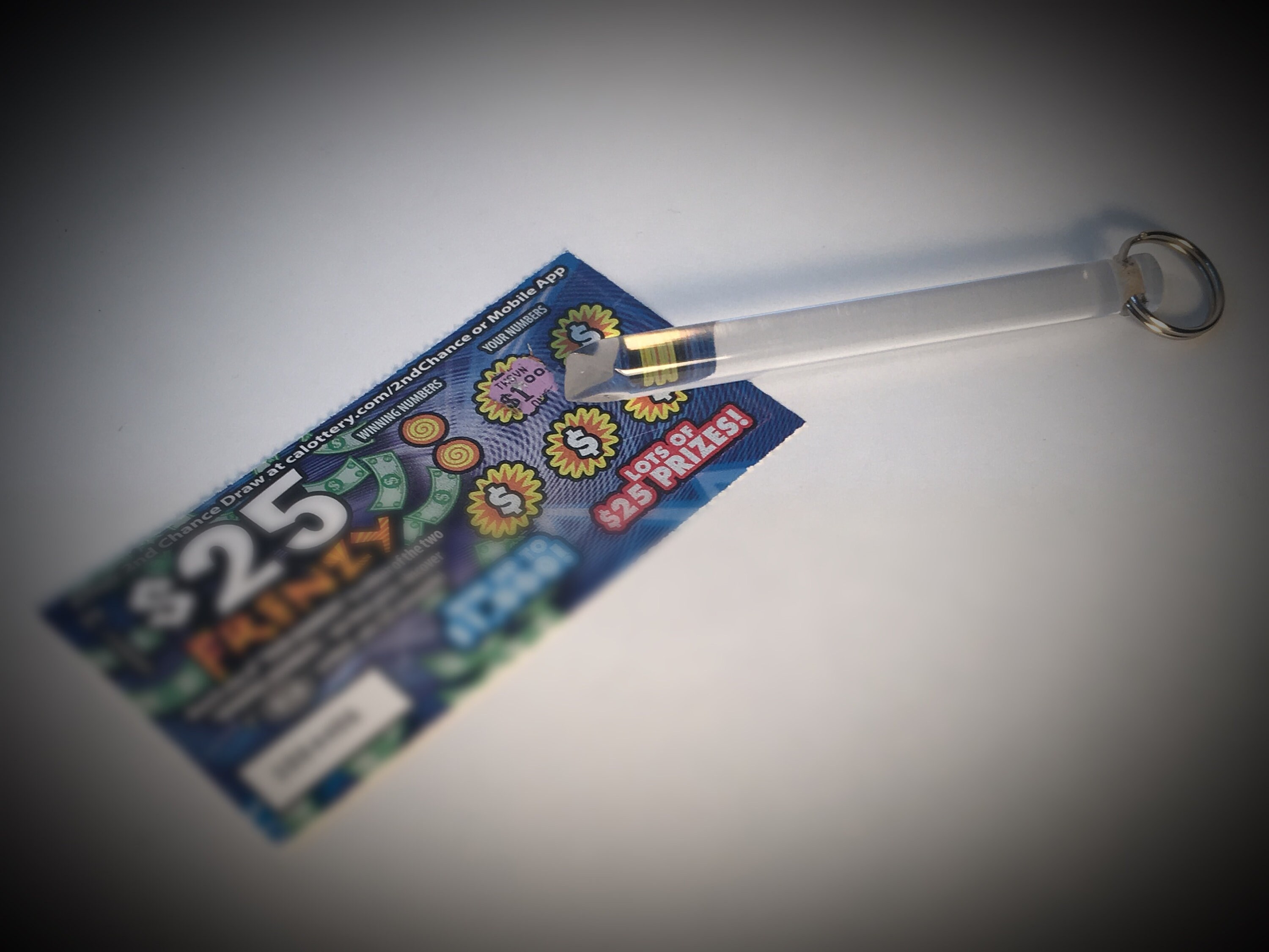 12 Pcs Portable Lottery Scratch Tool Impresora De Sticker Keyring