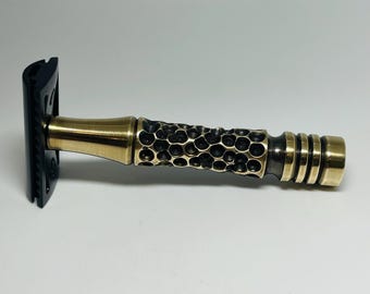 1966 Gillette ARISTOCRAT 22K Gold Slim Adjustable Vintage Safety