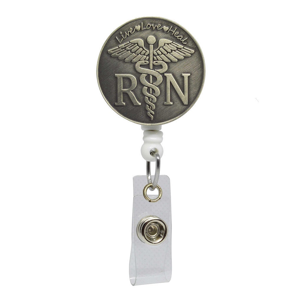RN Badge Reel Nurse Badge Reel Registered Nurse Badge Reel Etsy