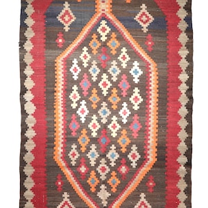 4X10 Turkish kilim One of a kind Flatweave kilim,Vintage Kilim,Tribal kilim,Authentic Design Floor Kilim,Kilim rug, Naturel wool Kilim