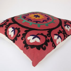 21X22 Suzan pillow,Handmade silk Suzani pillow cover,vintage cushion,throw pillow,tribal pillow,handmade cushion,pillow cases,sofa pillow