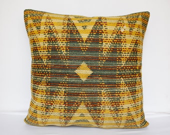 Funda de almohada Kilim vintage: cojín bohemio de 24 x 24 pulgadas