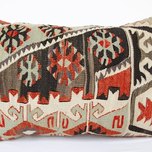 16x24 kilim pillow,Turkish pillow,throw pillow cover,Hand woven couch cushion.lumbar kilim pillow, Bohemian decor pillow cases,Sofa pillow