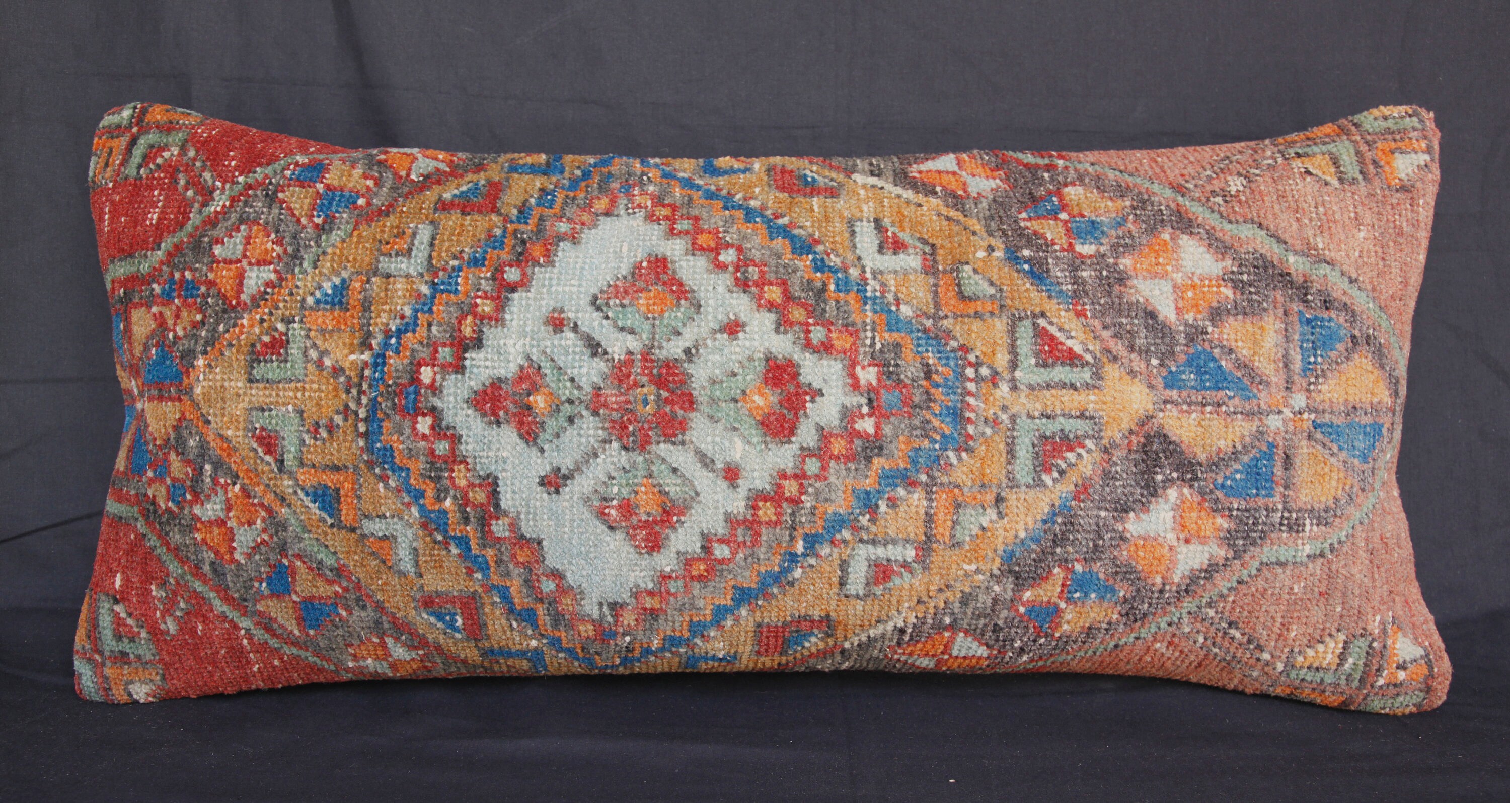 13X28 rug pillow,Lumbar rug pillow,Oushak rug pillow,Vintage cushion,decorative bedding pillow case,long pillow,Throw cushion,Bohemian Decor