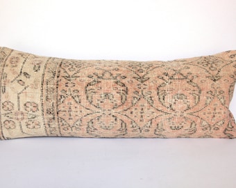 14X36 inches pillow, Handmade Turkish Rug pillow case,vintage cushion,throw pillow cover, Oushak pillow,Hand knotted pillow,pillow cases
