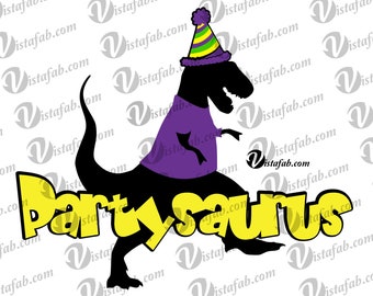 Partysaurus svg, INSTANT DOWNLOAD, SVG, dinosaur svg, tyrannosaurus rex svg, t-rex svg, silhouette svg, jpeg, pdf, silhouette file, cricut