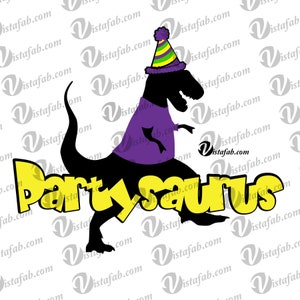 Partysaurus svg, INSTANT DOWNLOAD, SVG, Dinosaurier svg, Tyrannosaurus rex svg, T-rex svg, Scherenschnitt svg, jpeg, pdf, Scherenschnittdatei, Cricut