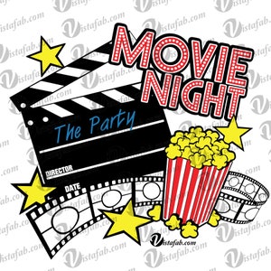 Noche de cine svg, DESCARGA INSTANTE, SVG, cine svg, palomitas de maíz svg, película svg, silueta svg, jpeg, pdf, archivo de silueta, archivo de corte cricut