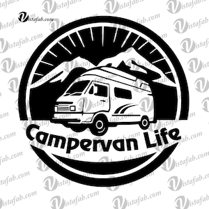 Campervan Life svg, INSTANT DOWNLOAD, camping svg, camp svg, van svg, silhouette svg, life svg, jpeg, pdf, silhouette, cricut
