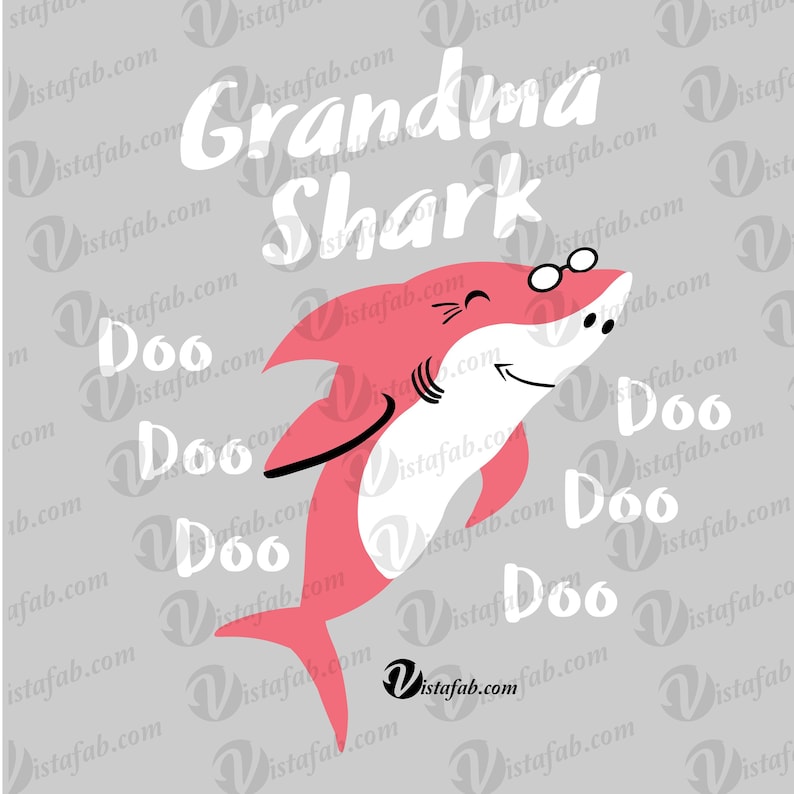 Download Grandma Shark Svg Instant Download Svg Nana Baby Shark Svg Etsy