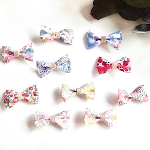 Liberty fabric bow barrette, crocodile hair clip, hair accessory for little girls, girl gift.