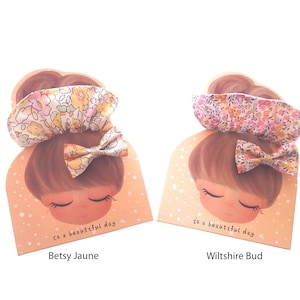 Liberty scrunchie/Liberty bow barrette/Children&#39;s scrunchie/Scrunchie and barrette set/Girl&#39;s hair accessory/Girl&#39;s/Children&#39;s gift.