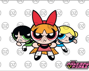 Powerpuff Girls and Powerpuff Girls logo - SVG / EPS / AI for vinyl cutters.