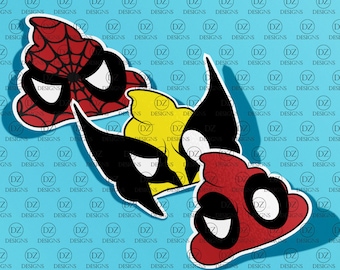 Poop Emoji Heroes-SVG / EPS / PNG for vinyl cutters