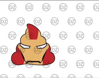 Iron Man Poop Emoji for Vinyl Cutters - Digital Download -svg - svg files - eps -