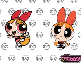 Powerpuff Girls,Blossom Bundle and Powerpuff Girls logo - SVG / EPS / AI for vinyl cutters.