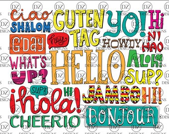Say Hello!  Bundle -  SVG / EPS/ AI for Teachers