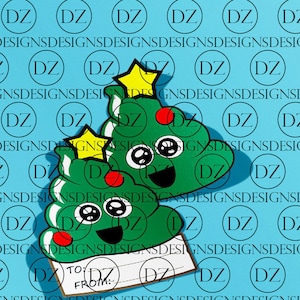 Poop Emoji CHRISTMAS TREE! 2 for price of one! -for Vinyl Cutters - Digital Download -svg - svg files