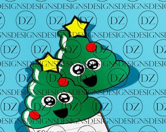 Poop Emoji CHRISTMAS TREE! 2 for price of one! -for Vinyl Cutters - Digital Download -svg - svg files
