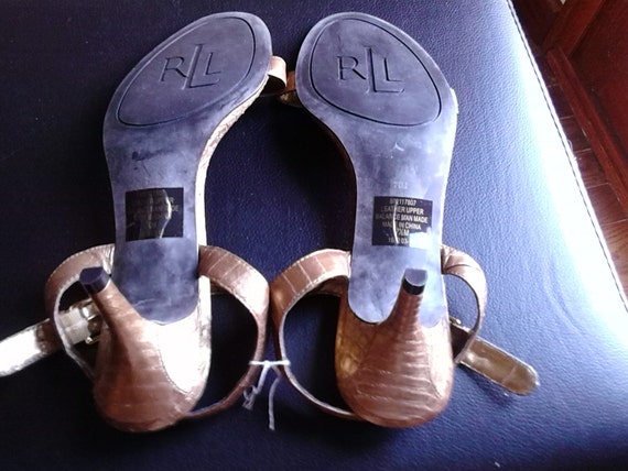 RALPH LAUREN Bronze Gold Sandals - Size 7.5 - image 6