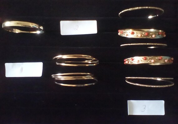 Gold tone Bangle Bracelets - image 8