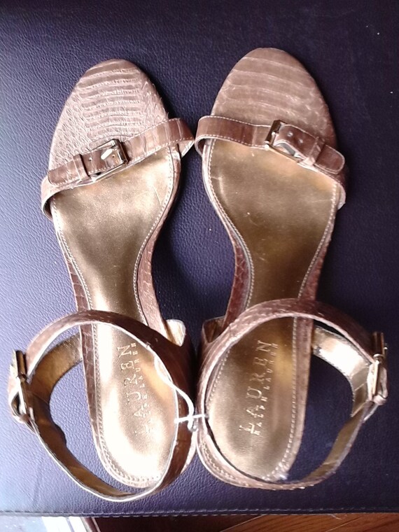 RALPH LAUREN Bronze Gold Sandals - Size 7.5 - image 5