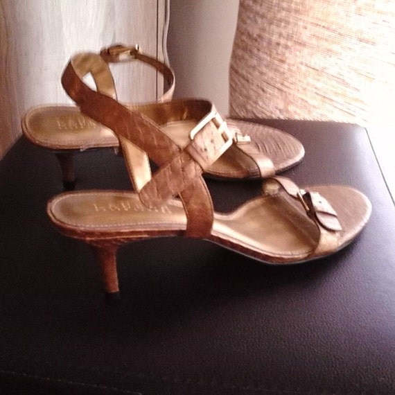 RALPH LAUREN Bronze Gold Sandals - Size 7.5 - image 4