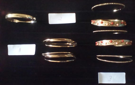 Gold tone Bangle Bracelets - image 5